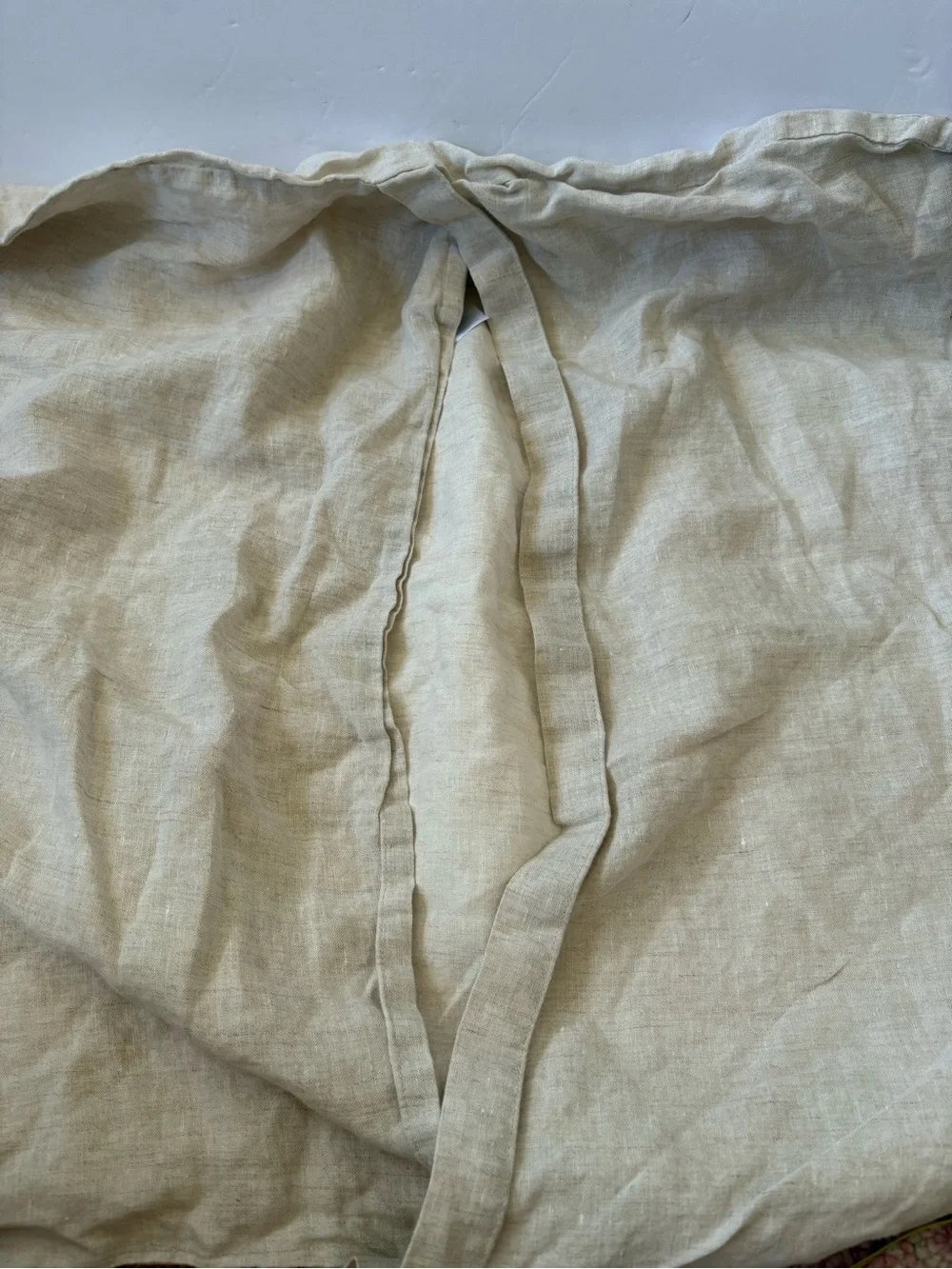 West Elm European Flax Linen Pillow Cover Sham Ivory Fiber Dye 26*26 Natural